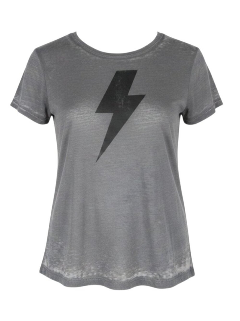 Recycled Karma-AC/DC Lightning Bolt Band Tee - Steel Gray - Large - NWOT